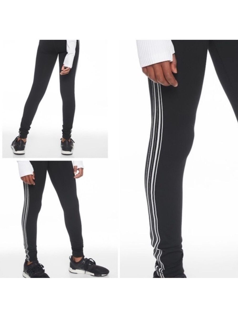 Athleta Girl’s Earn Your Stripes Tight Black Size Small - Picture 8 of 8